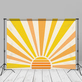 Aperturee - Hier kommt der gelb gestreifte Backsteinmauer Hintergrund Son